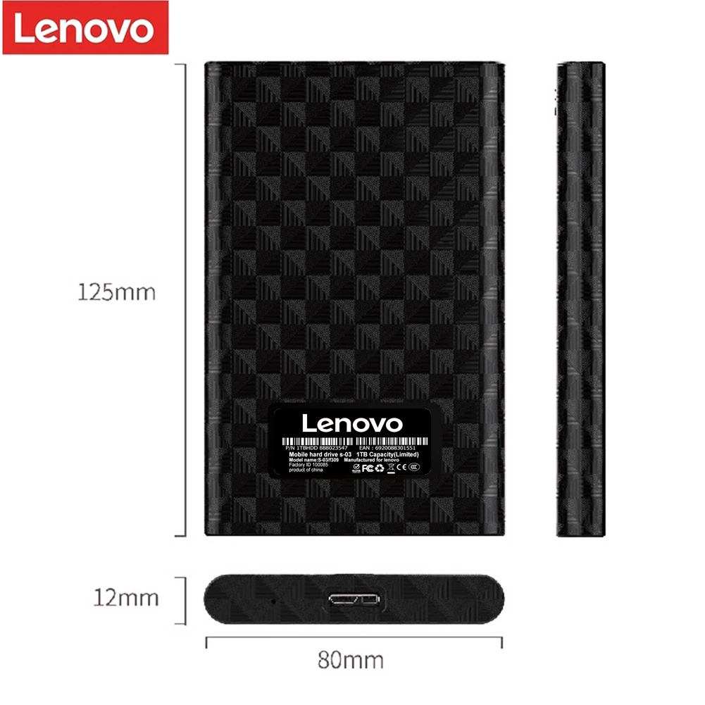 Lenovo F309 500GB Portable External Hard Drive - USB 3.1 Gen 1 - Image 9