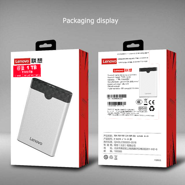 Lenovo F309 1TB Portable External Hard Drive – USB 3.1 Gen 1 - Image 2